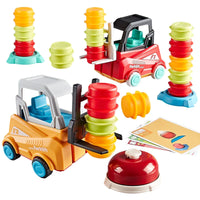 HKM-145107 Kids Educational Stacking Forklift Toy for Cognitive Learning, Ages 5 and Up, Color Box Packaging