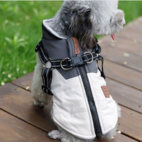 HKM-145107 Winter-Ready Pet Vest with Towing Ring in Graphite Gray, Water Jade Green, Light Blue - Sizes S to XXL