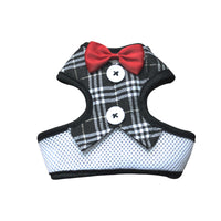 HKM-1451837 Elegant Bow Vest-Style Dress for Small Dogs with Adjustable Chest Strap and Leash