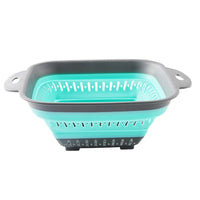 HKM-145235 Collapsible TPR Folding Drain Basket for Fruit and Vegetable Washing and Kitchen Storage