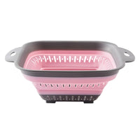 HKM-145235 Collapsible TPR Folding Drain Basket for Fruit and Vegetable Washing and Kitchen Storage