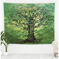 HKM-145235 Psychedelic Tree Landscape Tapestry with Forest and Starry Sky Design for Home Decor