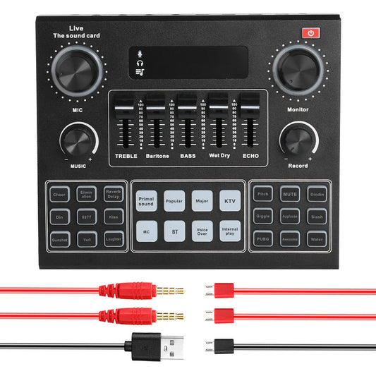 HKM-145235 V9 Mobile Phone Live Sound Card Set with Bluetooth and Dual Channel Support
