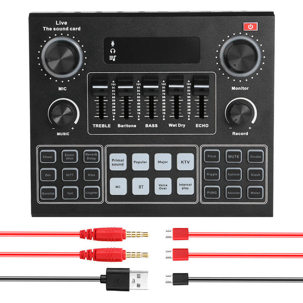 HKM-145235 V9 Mobile Phone Live Sound Card Set with Bluetooth and Dual Channel Support