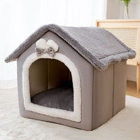 HKM-1452605 Cozy Coral Fleece Dog and Cat Bed ¨C Universal Four Seasons Pet House