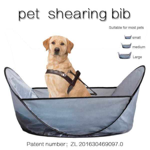 HKM-1454141 Pet Grooming Shearing Bib for Hassle-Free Home Grooming - Easy to Use, Oxford Cloth, Various Colors