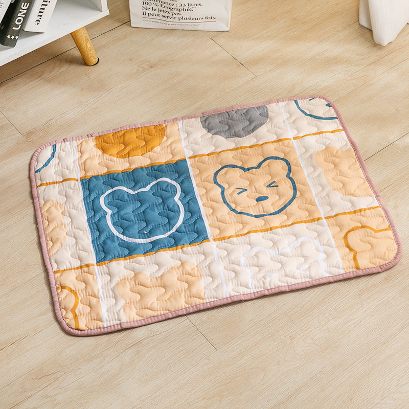HKM-1454397 Comfortable Cotton Non-Slip Pet Mat for Dogs – Various Cute Designs and Sizes Available