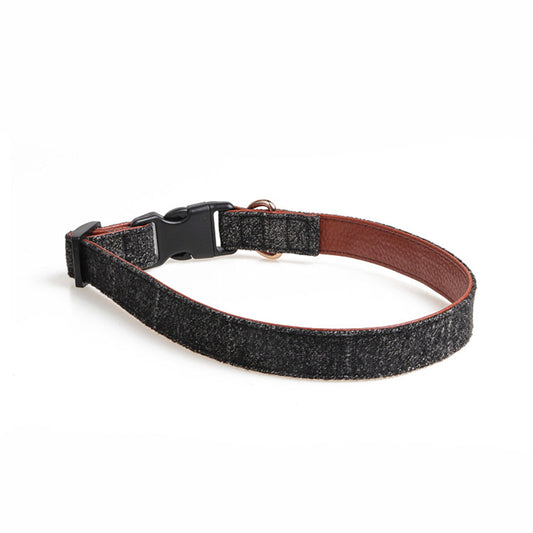 HKM-1454525 Stylish Bow-Knot Dog Collar for Small to Large Dogs, Adjustable PU Leather with Anti-Escape Features.