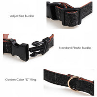 HKM-1454525 Stylish Bow-Knot Dog Collar for Small to Large Dogs, Adjustable PU Leather with Anti-Escape Features.