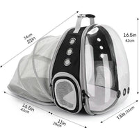 HKM-1454781 Expandable Transparent Mesh Pet Backpack for Pets Up to 6kg - Various Colors Available