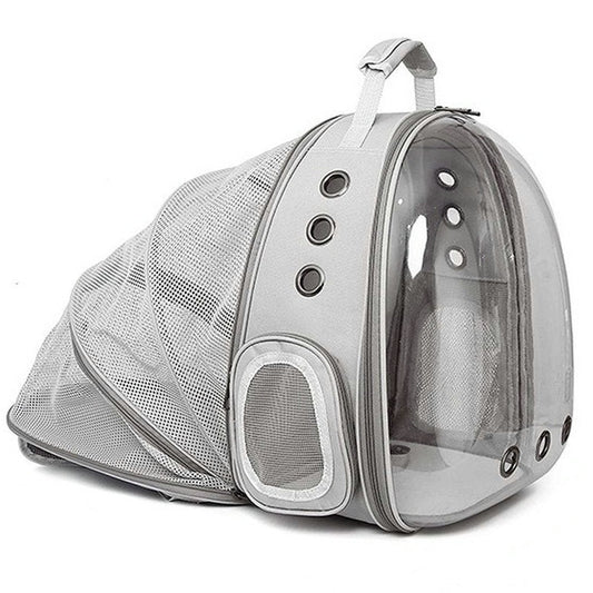 HKM-1454781 Expandable Transparent Mesh Pet Backpack for Pets Up to 6kg - Various Colors Available
