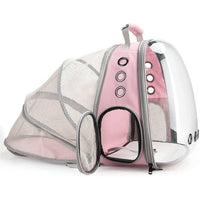 HKM-1454781 Expandable Transparent Mesh Pet Backpack for Pets Up to 6kg - Various Colors Available