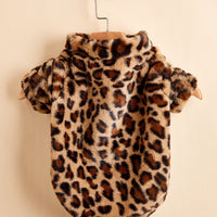 HKM-1456701 Warm Leopard Print Dog Jacket for Small to XXL Sizes