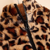 HKM-1456701 Warm Leopard Print Dog Jacket for Small to XXL Sizes