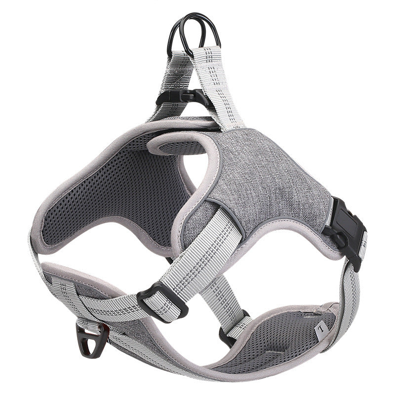HKM-1457597 Reflective Adjustable Chest Strap for Dogs - High Density Nylon Material, Scalable Sizes S to XXL