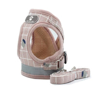 HKM-1458109 Lightweight Dog Traction Rope Vest with 1.2m Flat Rope in Multiple Colors for Small Breeds