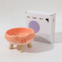HKM-1458493 Donut and Pig Nose Cat Bowls in Various Colors - 300ml Pet Food Holders