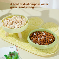 HKM-1458493 Donut and Pig Nose Cat Bowls in Various Colors - 300ml Pet Food Holders