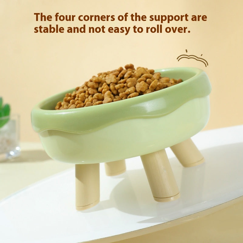 HKM-1458493 Donut and Pig Nose Cat Bowls in Various Colors - 300ml Pet Food Holders