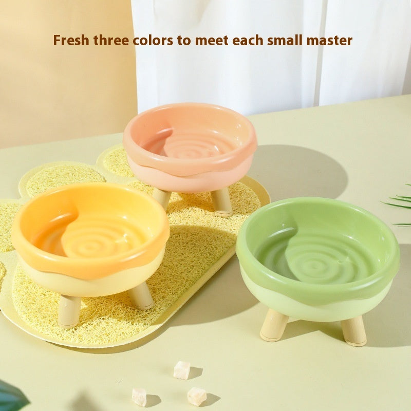 HKM-1458493 Donut and Pig Nose Cat Bowls in Various Colors - 300ml Pet Food Holders