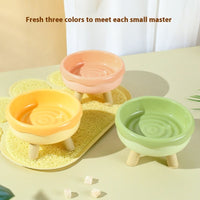 HKM-1458493 Donut and Pig Nose Cat Bowls in Various Colors - 300ml Pet Food Holders