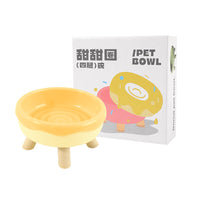 HKM-1458493 Donut and Pig Nose Cat Bowls in Various Colors - 300ml Pet Food Holders