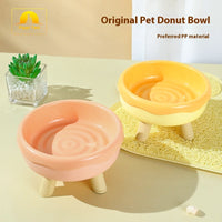 HKM-1458493 Donut and Pig Nose Cat Bowls in Various Colors - 300ml Pet Food Holders