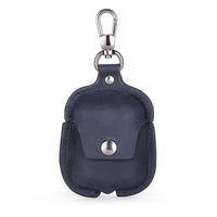 HKM-145875 Leather AirPods Cover with Keychain Attachment, Compatible with iPhone Models, Includes Charging Hole