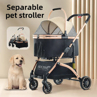 HKM-146195 Collapsible Dog and Cat Stroller for Convenient Pet Transport
