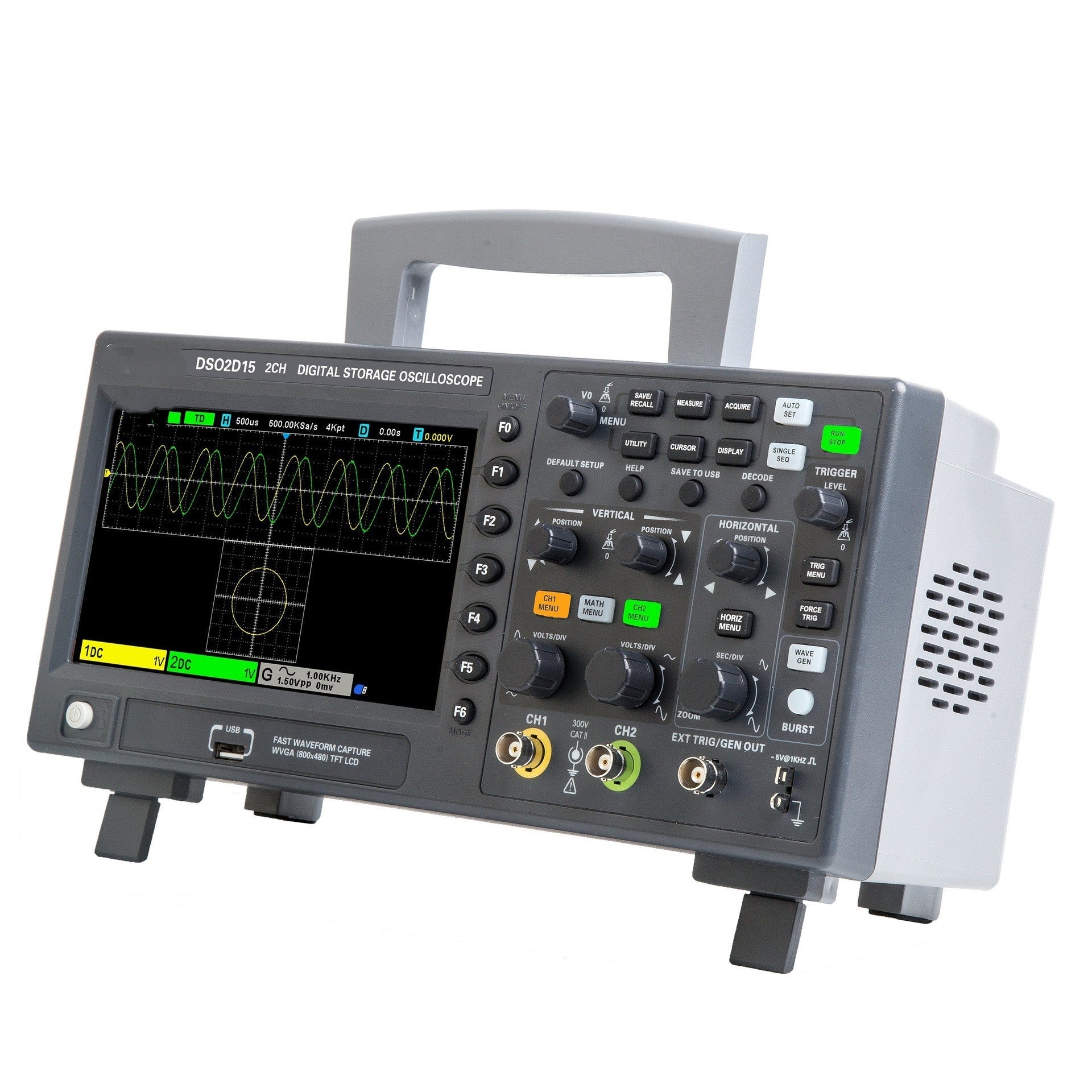 HKM-146195 Digital Storage Oscilloscope DSO2D10 with Built-in Signal Generator for Accurate Waveform Analysis