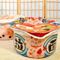 HKM-1462333 Warm Plush Velvet Semi-Enclosed Pet Nest for Dogs - Available in Milk Tea and Ramen Colors, Sizes 40cm, 50cm, 55cm