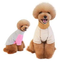 HKM-146259 Fleece Dog Clothes with Adjustable Pig Nose Button - Two-Legged Casual Apparel for Pets in Brown, Gray, and Pink