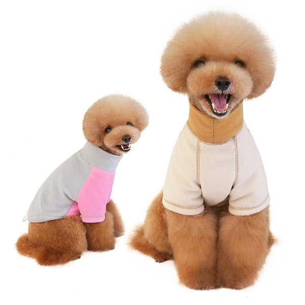 HKM-146259 Fleece Dog Clothes with Adjustable Pig Nose Button - Two-Legged Casual Apparel for Pets in Brown, Gray, and Pink
