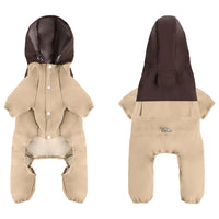 HKM-1462717 Waterproof and Dustproof Shell Jacket for Small to Medium Dogs in Khaki, Light Green, Army Green, and Orange