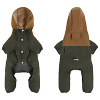 HKM-1462717 Waterproof and Dustproof Shell Jacket for Small to Medium Dogs in Khaki, Light Green, Army Green, and Orange