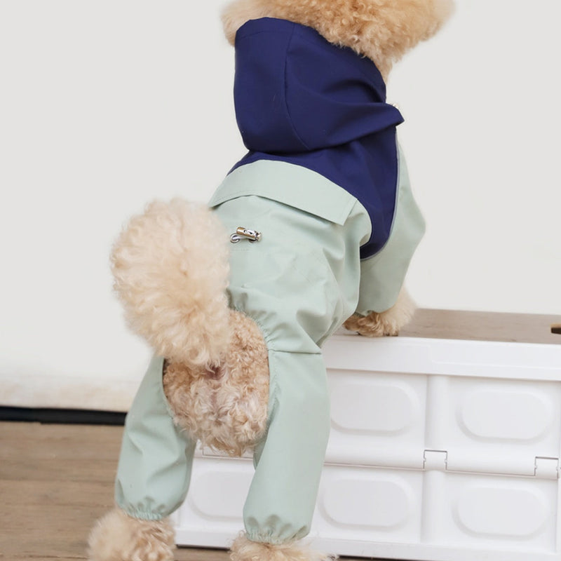 HKM-1462717 Waterproof and Dustproof Shell Jacket for Small to Medium Dogs in Khaki, Light Green, Army Green, and Orange