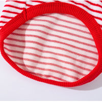 HKM-1462845 Striped Terry Pet Top for Small to Medium Dogs and Cats, Soft and Cozy Fleece Clothing for Fall and Winter