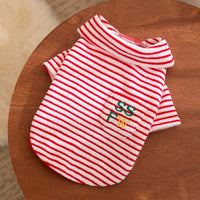 HKM-1462845 Striped Terry Pet Top for Small to Medium Dogs and Cats, Soft and Cozy Fleece Clothing for Fall and Winter