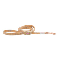 HKM-1463869 Pet Chest Harness and Leash with Lattice Design - Available in Plaid Orange and Matcha Green