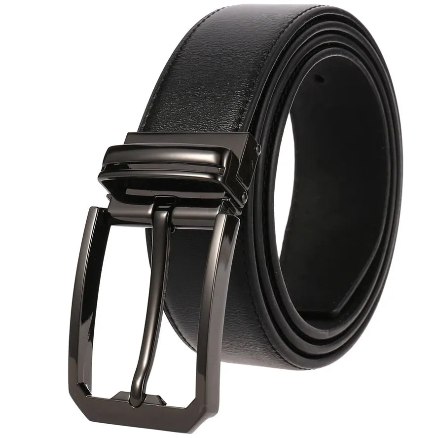 HKM-146387 Genuine Cowhide Leather Pin Buckle Belt for Men – Model LY35-3557-3