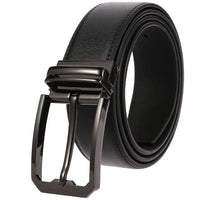 HKM-146387 Genuine Cowhide Leather Pin Buckle Belt for Men – Model LY35-3557-3