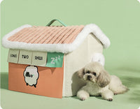 HKM-1464125 Warm Cloth Cat House for Winter Cozy Pet Nest 46x43x40cm