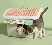 HKM-1464125 Warm Cloth Cat House for Winter Cozy Pet Nest 46x43x40cm
