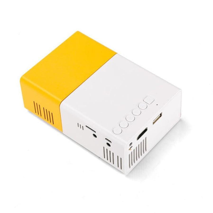 HKM-146515 Compact Mini Projector YG-300 for Home Entertainment and Travel with LED Light Source and Multiple Inputs