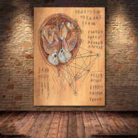 HKM-146515 Dark Demon and Holy Geometric Canvas Wall Art for Modern Living Spaces