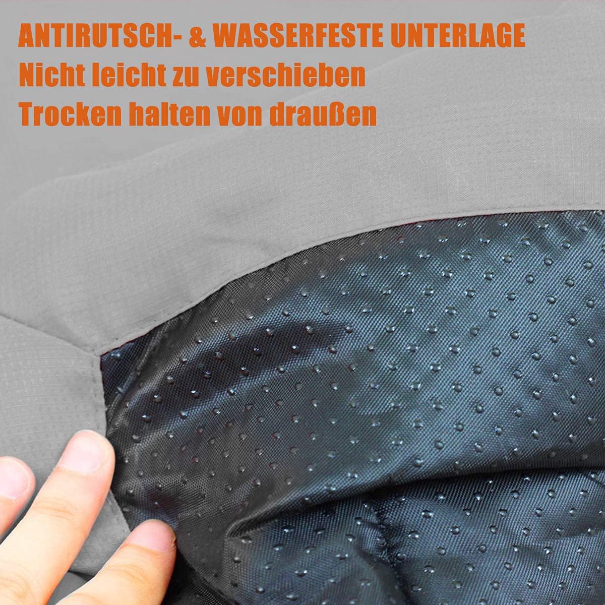 HKM-1465533 Portable Waterproof Dog Bed for Camping and Travel - Non-Slip, Foldable, Easy to Clean Mat for Dogs and Cats