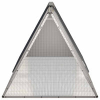 HKM-1465661 Anthracite Galvanized Steel Rabbit Cage 201.5x80 cm with Safety Features