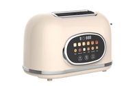 HKM-146579 Retro 2-Slice Stainless Steel Toaster with Smart Touch Control and Colourful Display
