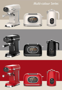 HKM-146579 Retro 2-Slice Stainless Steel Toaster with Smart Touch Control and Colourful Display