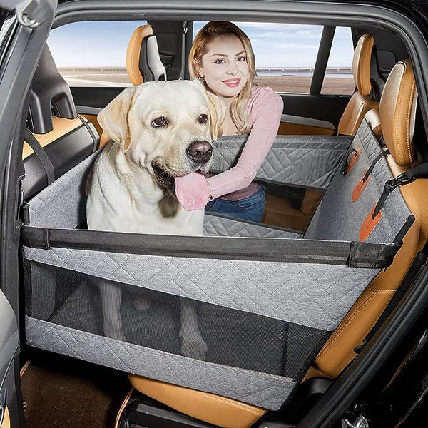 HKM-1465917 Water and Dirt Resistant Multifunctional Dog Bed - Gray and Black, 56x56x40 cm